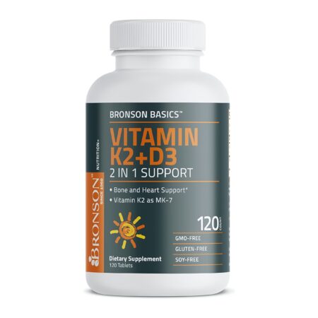 Bronson Vitamin K2+D3, 120 Tablets