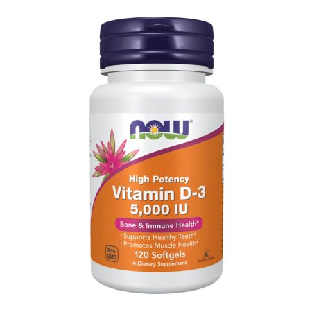 NOW Vitamin D-3 5000iu, 120 Softgels