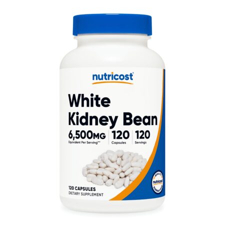 Nutricost White Kidney Bean 6500mg Carb Blocker 120 Capsules