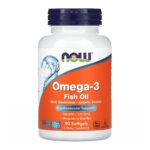 NOW Omega-3 Fish Oil, 100 Softgels