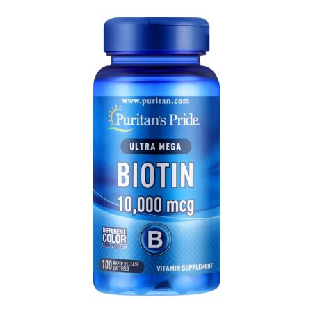 Puritans Pride BIOTIN 10,000mcg 100 Softgels