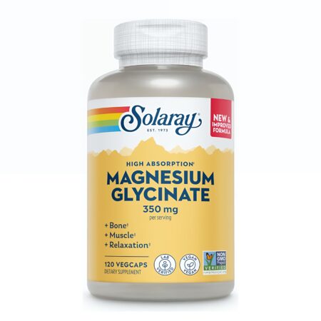 Solaray Magnesium Glycinate 350mg 120 Veg Capsules