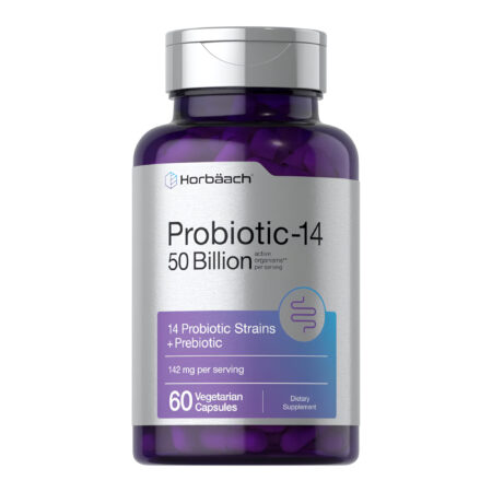 Horbaach Probiotic-14, 50 Billion 60 Vegetarian Capsules