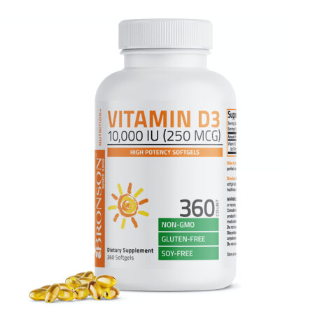 Bronson Vitamin D3,10000 IU 360 Softgels